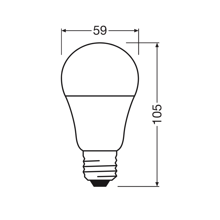 LED spuldze CLASSIC A60 E27/8W/230V 4000K - Ledvance