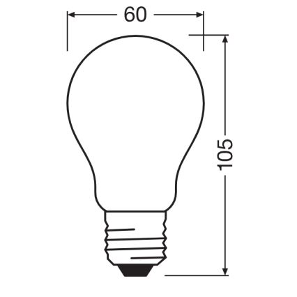 LED spuldze CLASSIC FILAMENT A60 E27/7,2W/230V 2700K - Ledvance