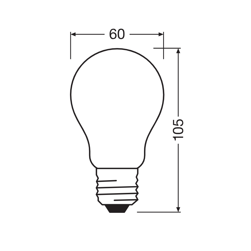 LED spuldze CLASSIC FILAMENT A60 E27/7,2W/230V 2700K - Ledvance