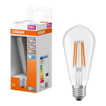 LED spuldze CLASSIC FILAMENT E27/6,5W/230V 4000K - Osram