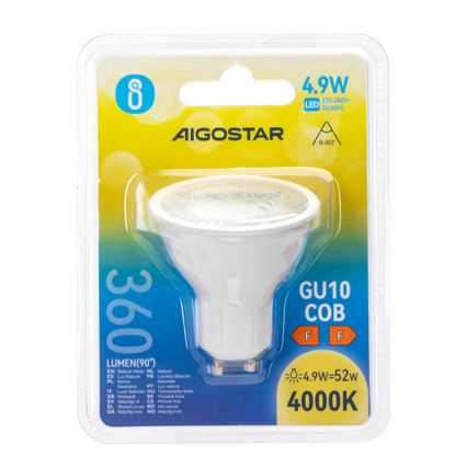 LED spuldze COB GU10/4,9W/230V 4000K - Aigostar