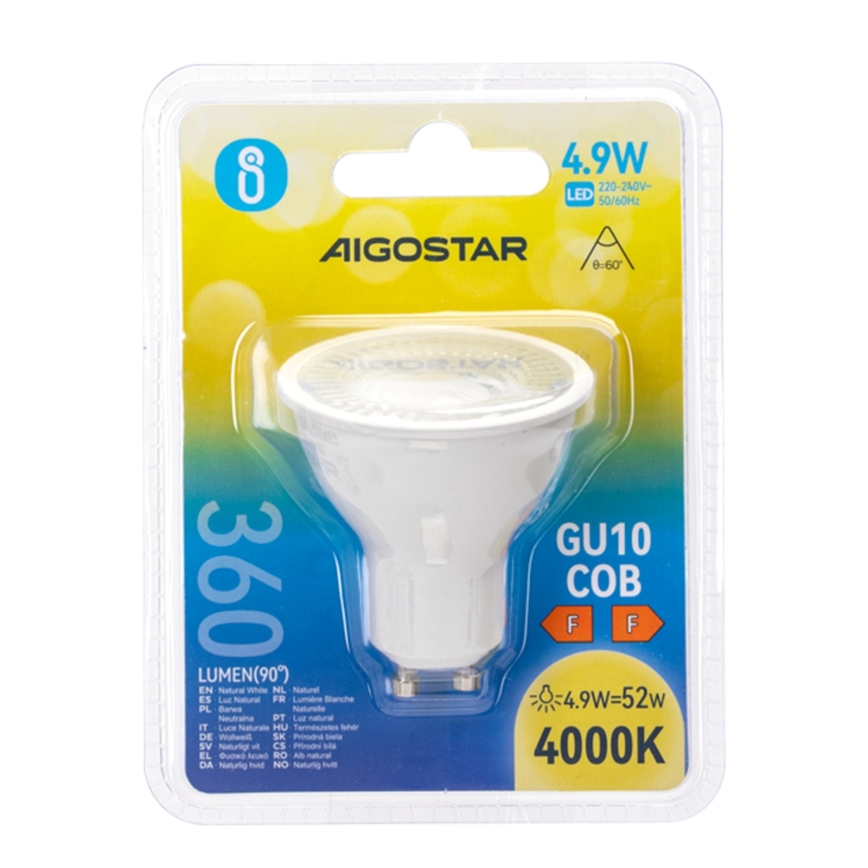 LED spuldze COB GU10/4,9W/230V 4000K - Aigostar
