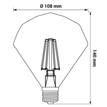 LED Spuldze CRYSTAL E27/4W/230V 2200K