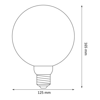 LED Spuldze DECO VINTAGE FILAMENT G125 E27/4W/230V 1800K