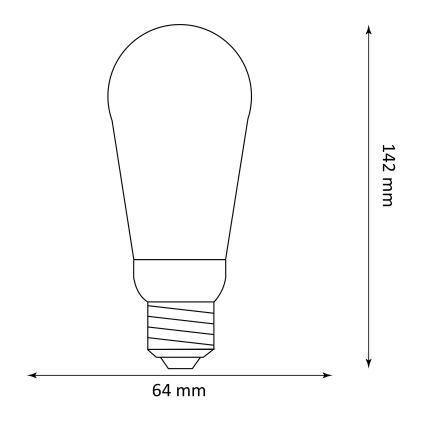 LED Spuldze DECO VINTAGE ST64 E27/3,5W/230V 1800K