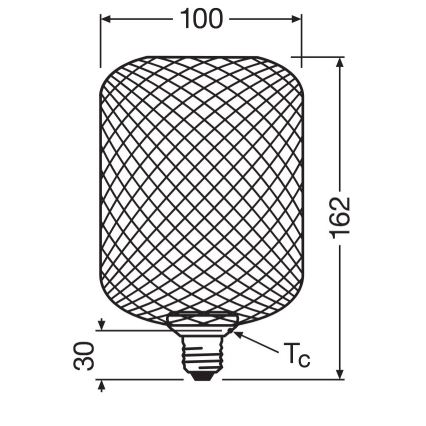 LED Spuldze DECOR FLAT E27/3,5W/230V 2700K melna - Osram