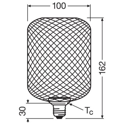 LED Spuldze DECOR FLAT E27/3,5W/230V 2700K zelta - Osram