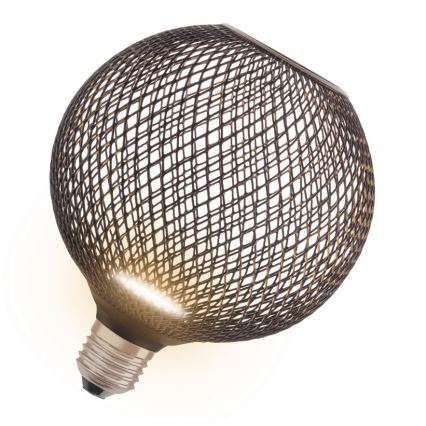 LED Spuldze DECOR FLAT G125 E27/3,5W/230V 2700K melna - Osram