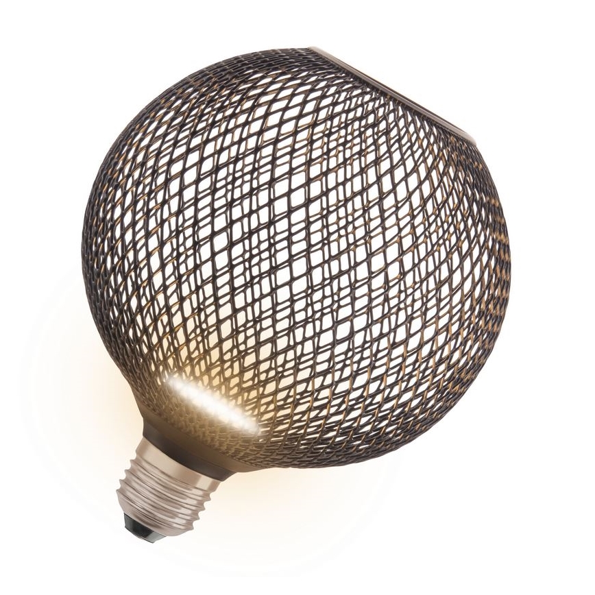LED Spuldze DECOR FLAT G125 E27/3,5W/230V 2700K melna - Osram