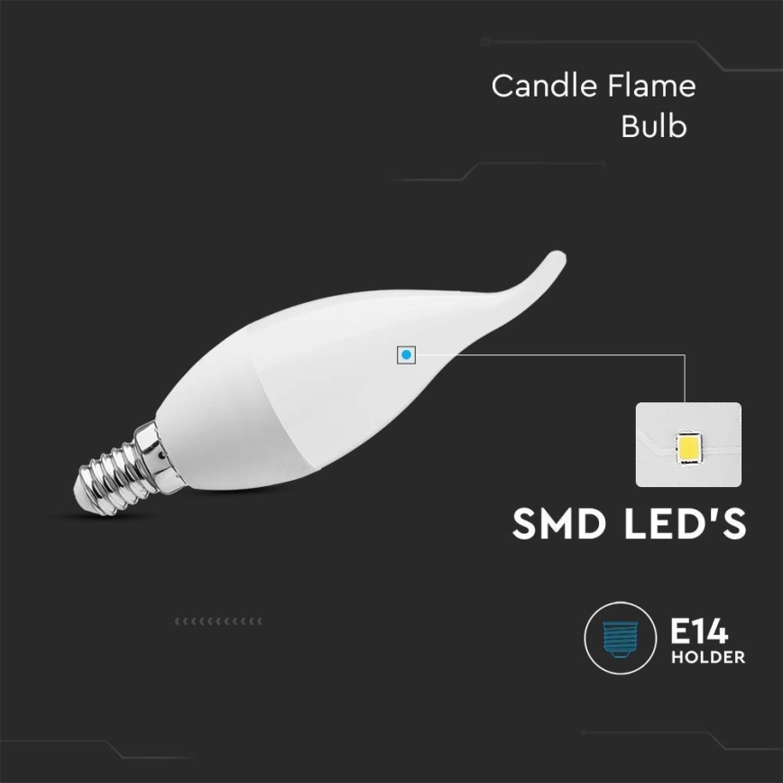 LED Spuldze E14/3,7W/230V 3000K