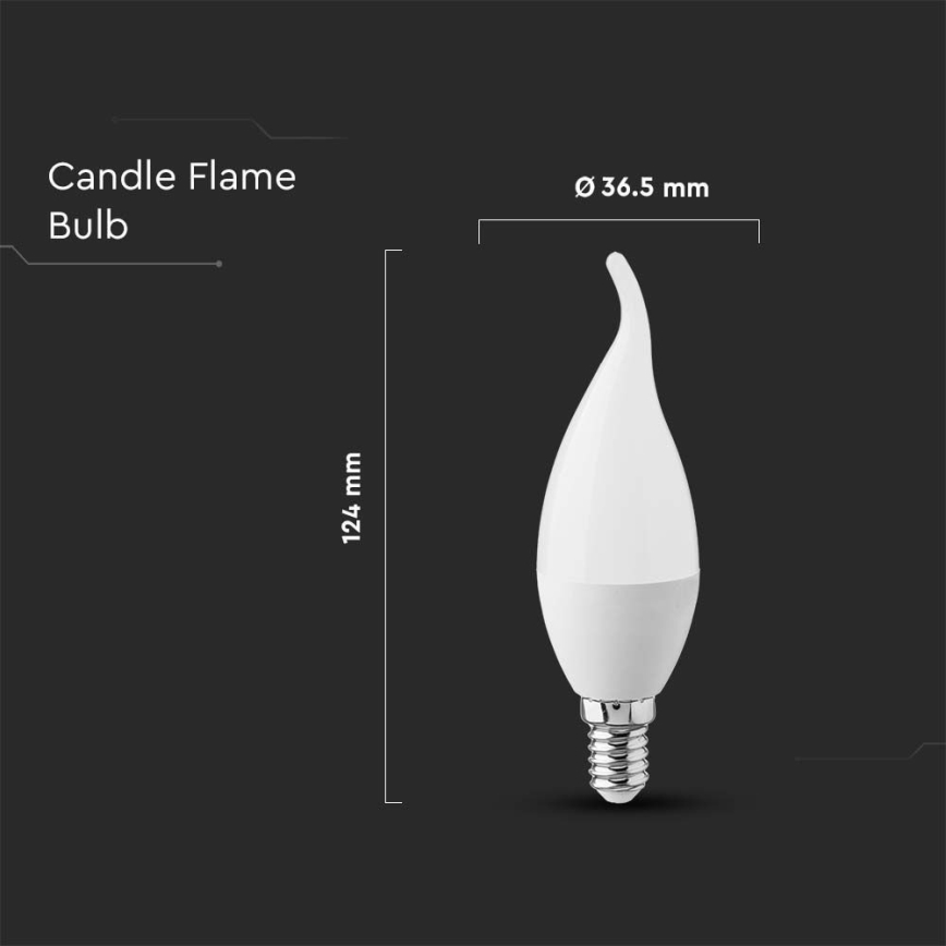 LED Spuldze E14/3,7W/230V 3000K