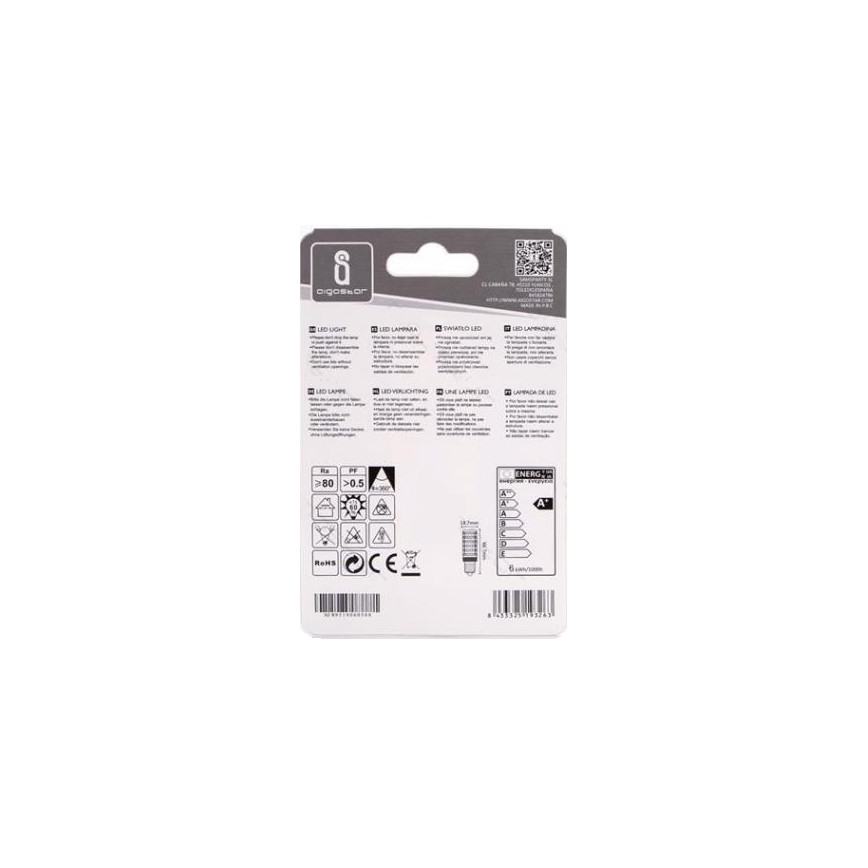 LED spuldze E14/6W/230V 3000K - Aigostar