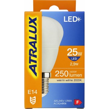 LED spuldze E14/6W/230V 3000K - Attralux