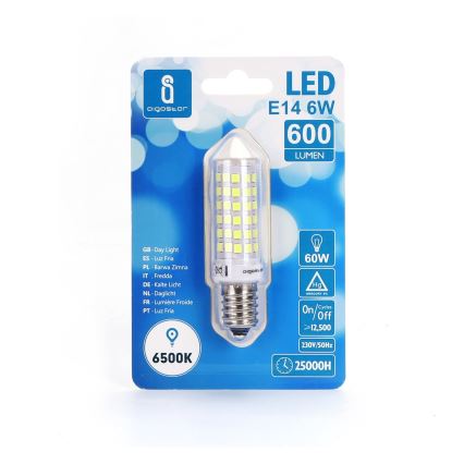 LED spuldze E14/6W/230V 6500K - Aigostar