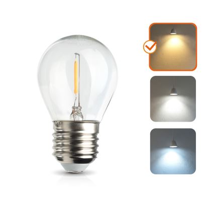 LED spuldze E27/1,3W/230V 2700K