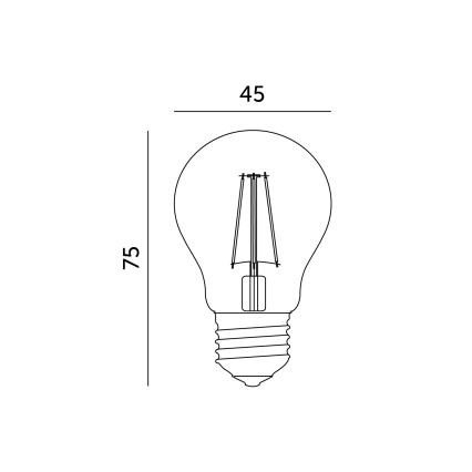 LED spuldze E27/1,3W/230V 2700K