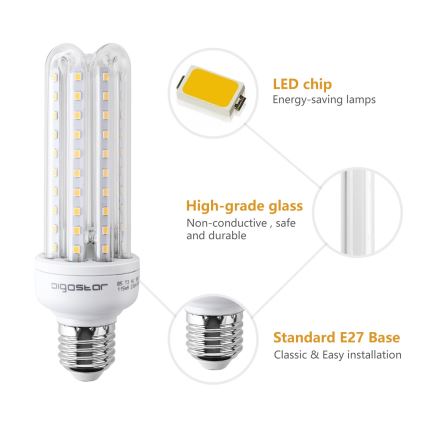 LED Spuldze E27/15W/230V 3000K - Aigostar