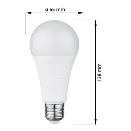 LED Spuldze E27/18W/230V 6000K 2000 lm