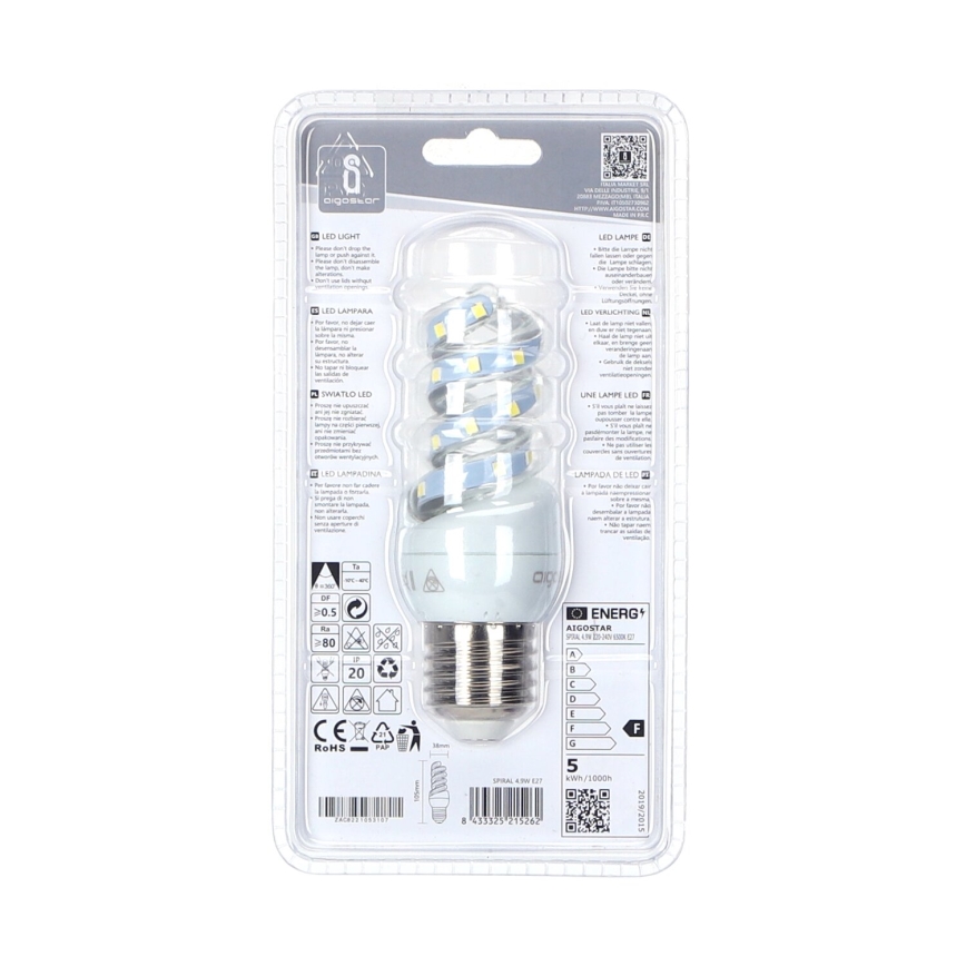 LED Spuldze E27/4,9W/230V 6500K - Aigostar