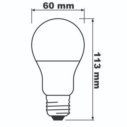 LED Spuldze ECO E27/8,5W/230V 2700K 806lm