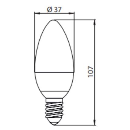 LED Spuldze ECOLINE C37 E14/7W/230V 4000K -  Brilagi