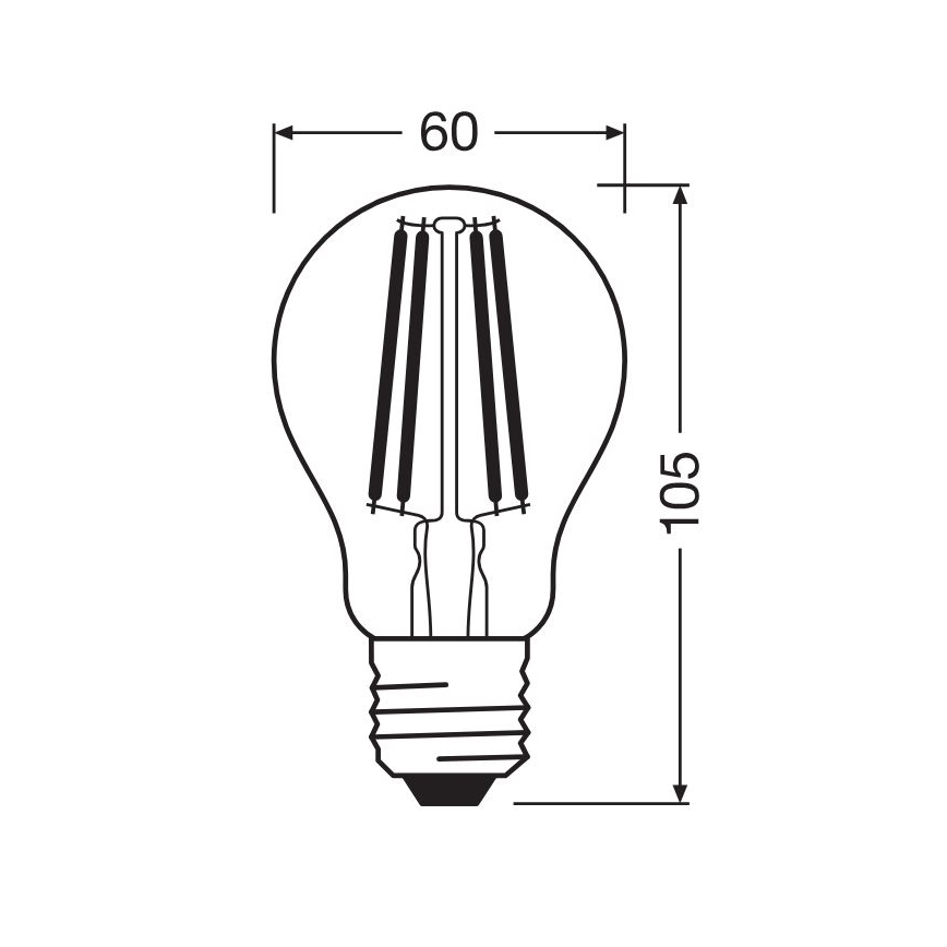 LED Spuldze FILAMENT A100 E27/11W/230V 4000K - Osram