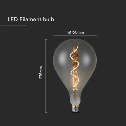 LED Spuldze FILAMENT A160 E27/4W/230V 2700K