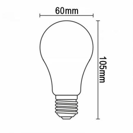 LED Spuldze FILAMENT A60 E27/12W/230V 3000K