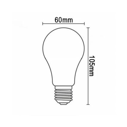 LED Spuldze FILAMENT A60 E27/12W/230V 330° 3000K