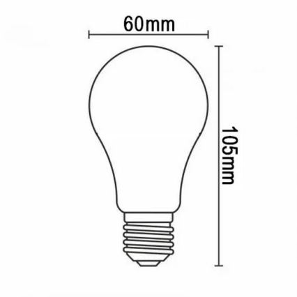 LED Spuldze FILAMENT A60 E27/12W/230V 330° 4000K