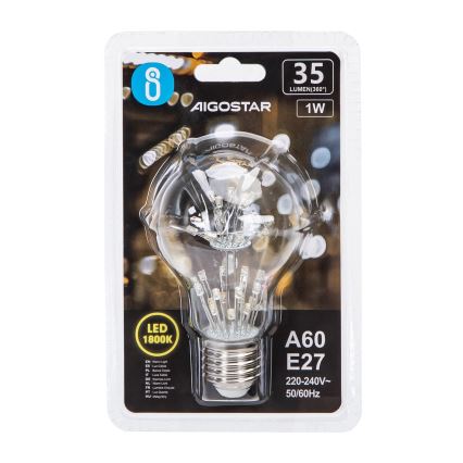 LED Spuldze FILAMENT A60 E27/1W/230V 1800K - Aigostar