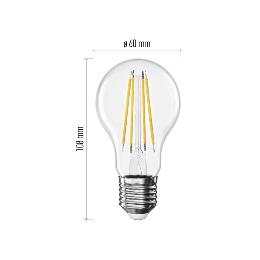 LED Spuldze FILAMENT A60 E27/5W/230V 2700K Enerģijas klase A