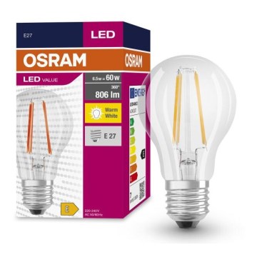 LED Spuldze FILAMENT A60 E27/6,5W/230V 2700K - Osram