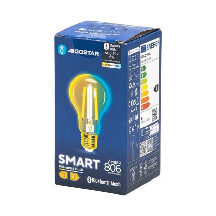 LED Spuldze FILAMENT A60 E27/6W/230V 2700-6500K - Aigostar