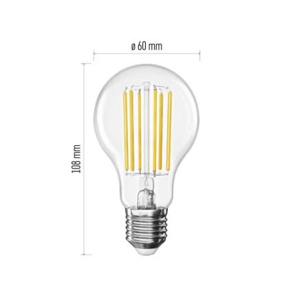 LED Spuldze FILAMENT A60 E27/7,2W/230V 2700K