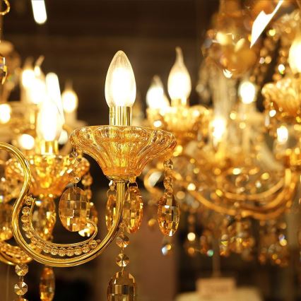 LED Spuldze FILAMENT AMBER E14/4W/230V 2200K