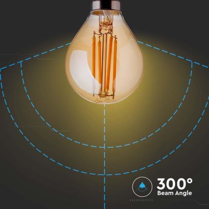 LED Spuldze FILAMENT AMBER P45 E14/4W/230V 2200K