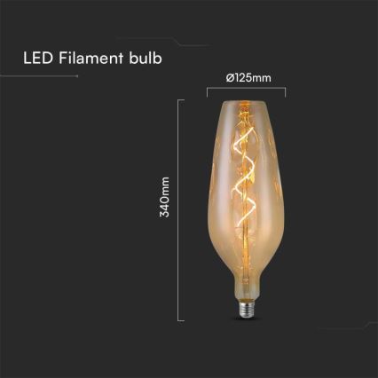 LED Spuldze FILAMENT B125 E27/4W/230V 2700K