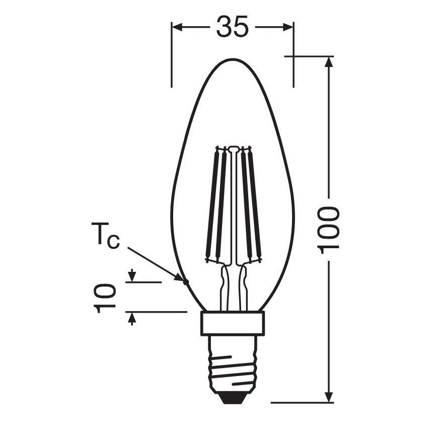 LED Spuldze FILAMENT B40 E14/4W/230V 2700K - Osram
