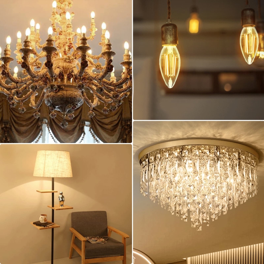 LED spuldze FILAMENT C35 E14/6W/230V 2200K - Aigostar