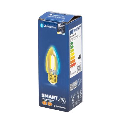 LED Spuldze FILAMENT C35 E27/4,5W/230V 2700-6500K - Aigostar