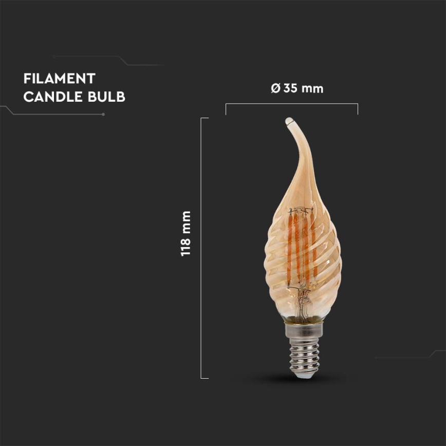 LED Spuldze FILAMENT E14/4W/230V 2200K