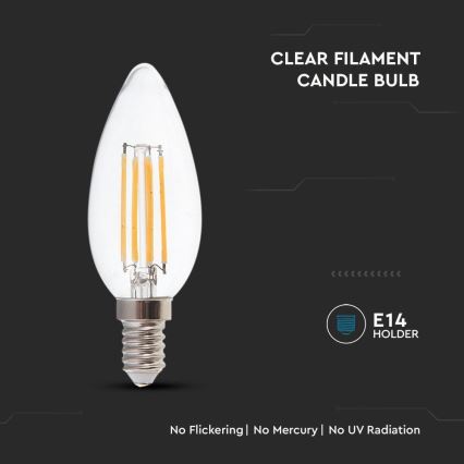 LED Spuldze FILAMENT E14/4W/230V 3000K