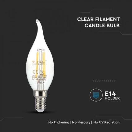 LED spuldze FILAMENT E14/4W/230V 3000K