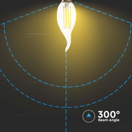 LED Spuldze FILAMENT E14/4W/230V 6500K