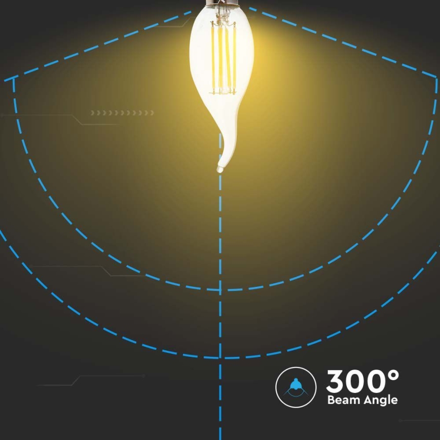 LED Spuldze FILAMENT E14/4W/230V 6500K