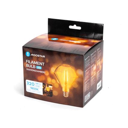 LED Spuldze FILAMENT E27/4W/230V 1800K diamants - Aigostar