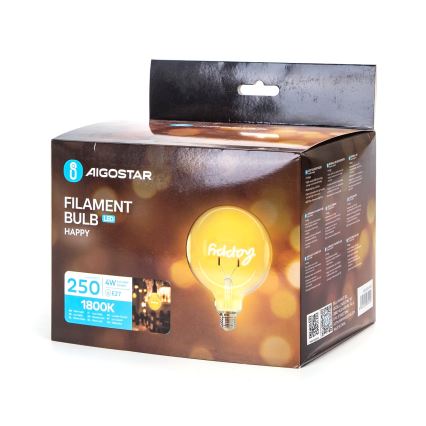 LED Spuldze FILAMENT E27/4W/230V 1800K happy - Aigostar