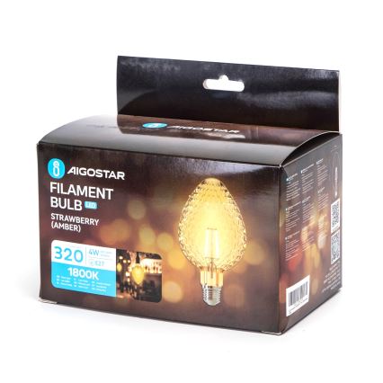 LED Spuldze FILAMENT E27/4W/230V 1800K zemene - Aigostar