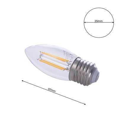 LED spuldze FILAMENT E27/4W/230V 2700K